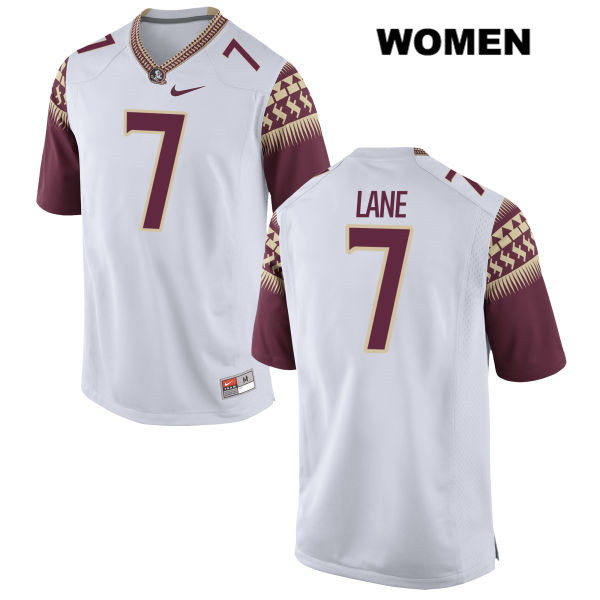 Women's NCAA Nike Florida State Seminoles #7 Ermon Lane College White Stitched Authentic Football Jersey EJE0469FH